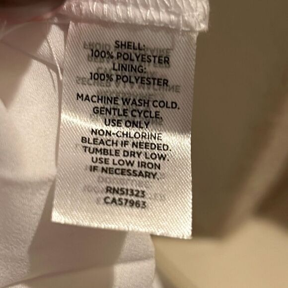 Halogen M High Neck Pleated Blouson Party Dress Bright White Marilyn Monroe New - Picture 10 of 12